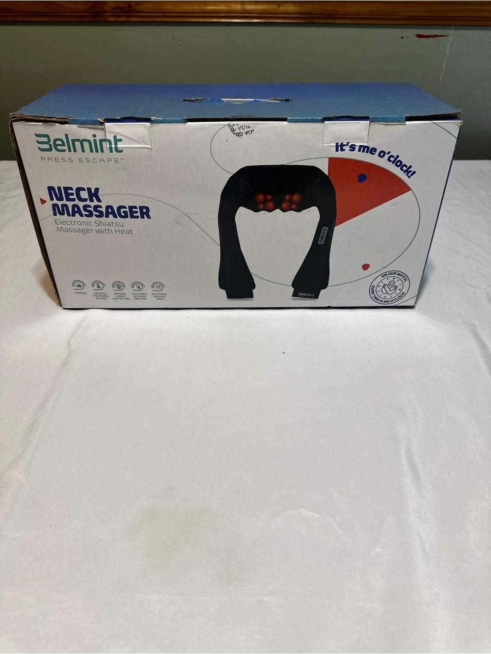 Black Neck Massager with Heat - Electronic Shiatsu